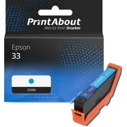 Druckerpatrone kompatibel mit Epson 33 (C13T33424012) - Cyan
