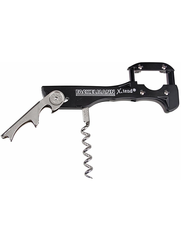 Fackelmann Kellnerkorkenzieher in Schwarz - (L)13 cm - onesize