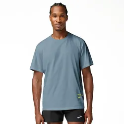 Brooks Herren Graphic Short Sleeve blau