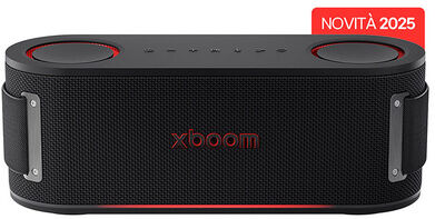 LG xboom Bounce by will.i.am, Speaker Bluetooth 40W, AI Lighting, 30 ore di autonomia, Resistente all'acqua (IP67)