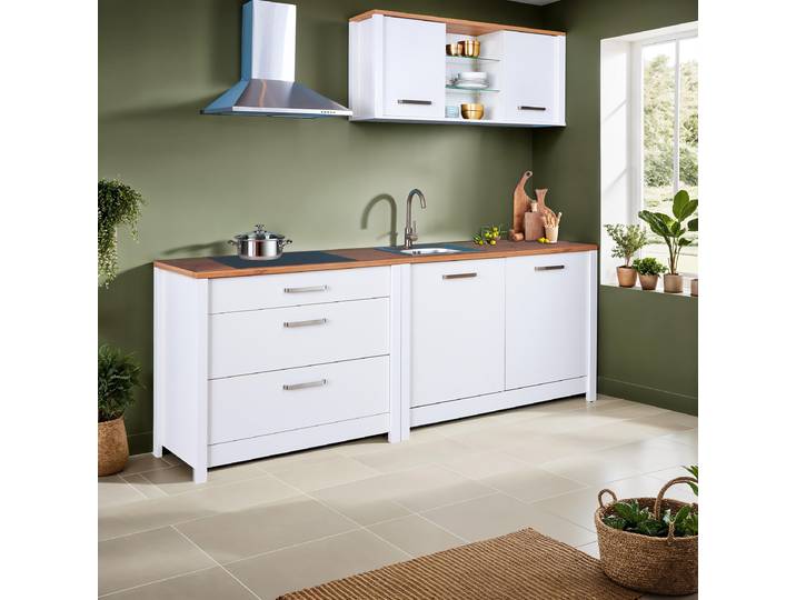 Cuisine Sicilia - Type B 230 x 92 x 60cm Blanc/Blanc