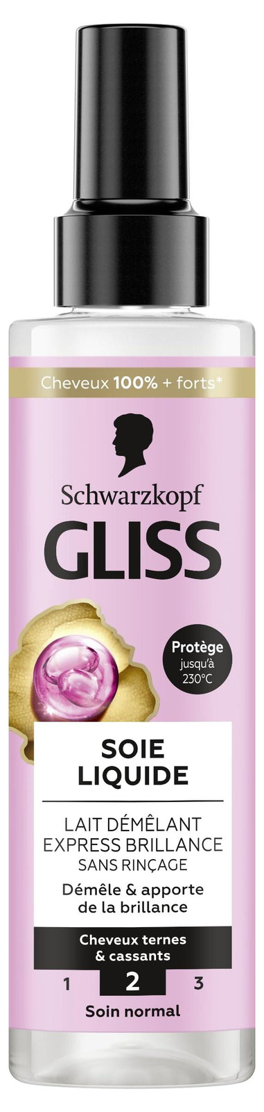 Schwarzkopf Gliss Express Ontwarrende Melk Vloeibare Zijde voor donker en breekbaar haar, 200 ml