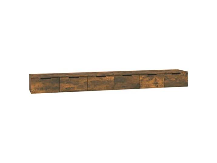 PUGYNBK Wandschrank, 102 x 30 x 20 cm, Eiche rauchfarben Robustes Sperrholz, schwebendes Regal mit Schubladen, Wandmontage, vielseitig einsetzbar