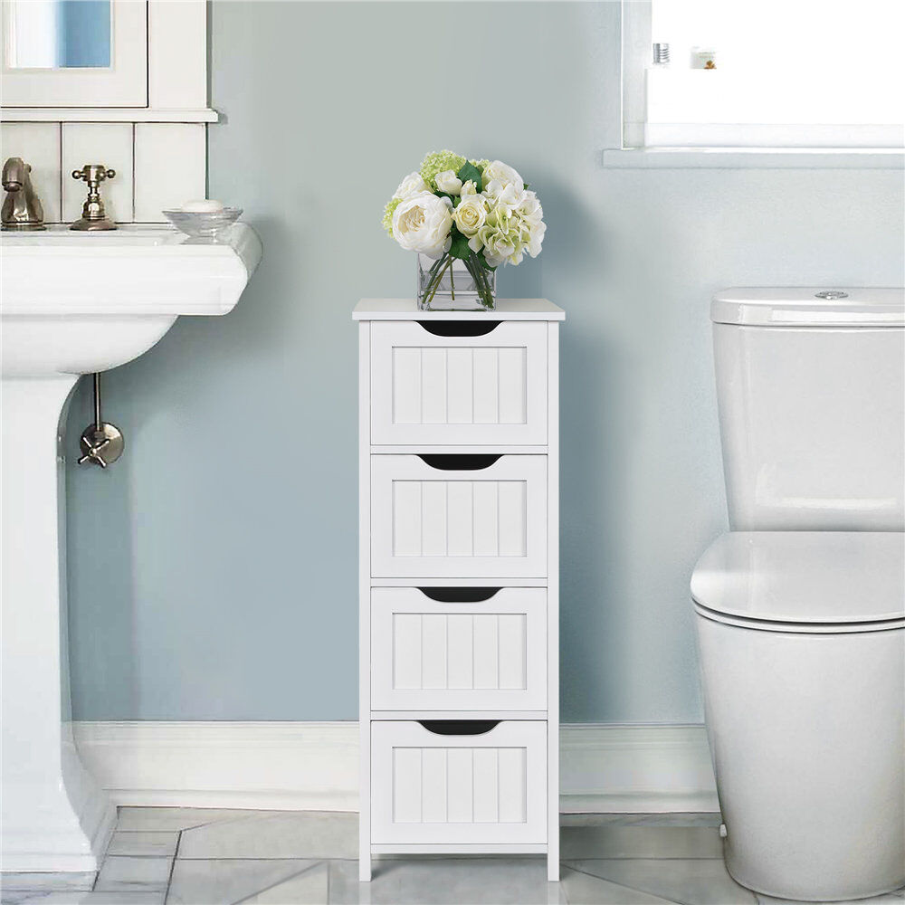 Lark Manor Freestanding Bathroom Cabinet White 82cm H X 30cm W X 30cm D