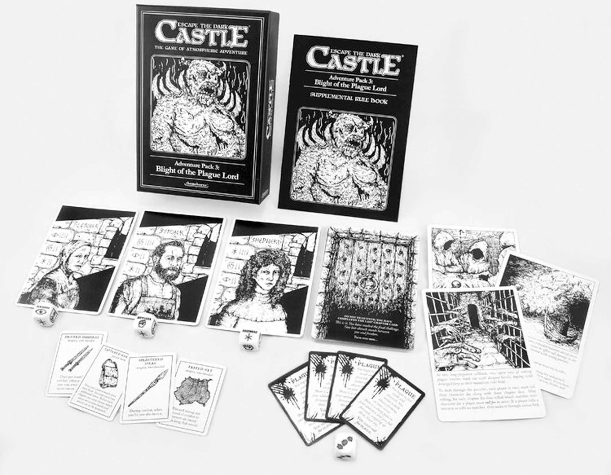 Escape the Dark Castle: Adventure Pack 3 – Blight of the Plague Lord Board Game Expansion for Themeborne Escape the Dark Castle