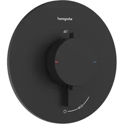 Hansgrohe Ecostat Comfort S Thermostat Unterputz, Mattschwarz, 1 Verbraucher, Temperatur- und Volumensteuerung