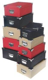 IH Casa Decor Rectangle Nesting Boxes Top Lid Textured Set Of 10