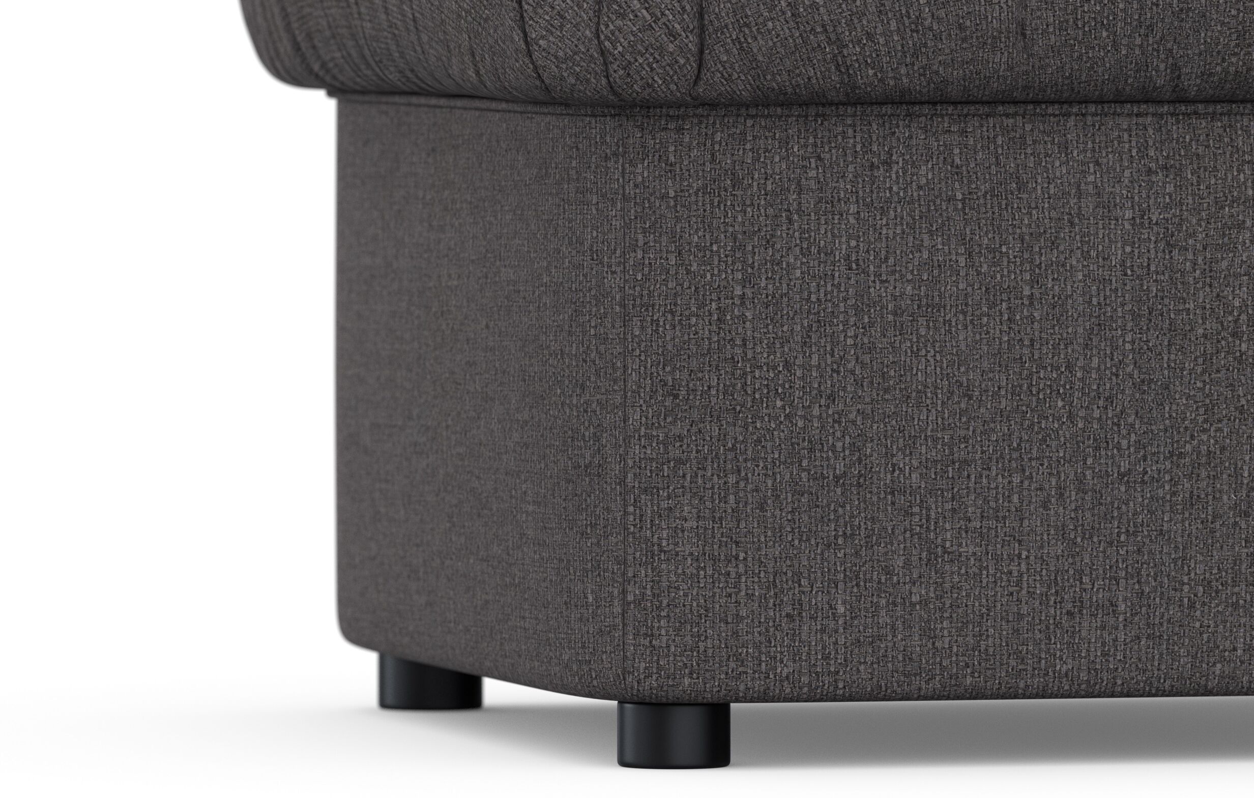 Hocker DOMO COLLECTION "Pegnitz", braun (schlamm), B:60cm H:39cm T:60cm, 100% Polyester, Hocker, Polsterhocker