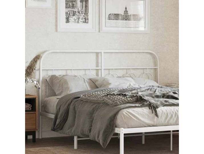 Tête de lit de remplacement métal blanc 140 cm 377199
