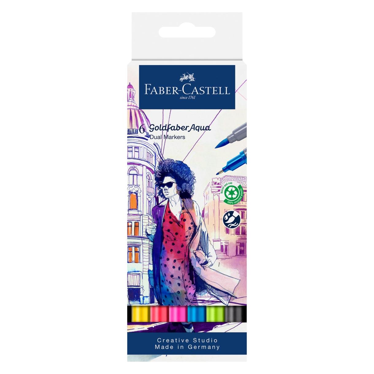 Faber-Castell GOFA AQUA DUAL MARKER - Farbstoffmarker (6x) (164606)