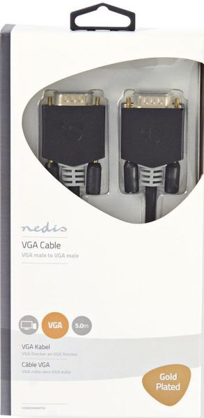 Nedis VGA Male naar VGA Male Kabel-5M (Diversen) Nieuw