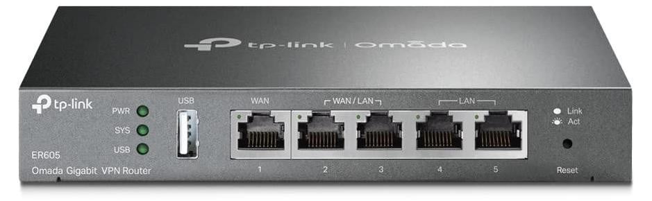TP-Link ER605 Omada Gigabit VPN-router met 3 Ethernet-WAN-poorten