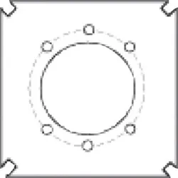 Brennerplatte 270x270 mm ungebohrt Blindplatte