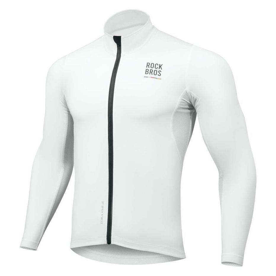 Rockbros Bluza rowerowa Rockbrs TLWT001 ROAD TO SKY wiatroszczelna, ocieplana, S - biała (S) (ROCKBROS)