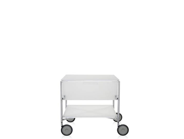 Kartell Mobil Aufbewahrungsbehälter 1 weiß, Designer Antonio Citterio/Glen Oliver Löw, 49x48x47.5 cm