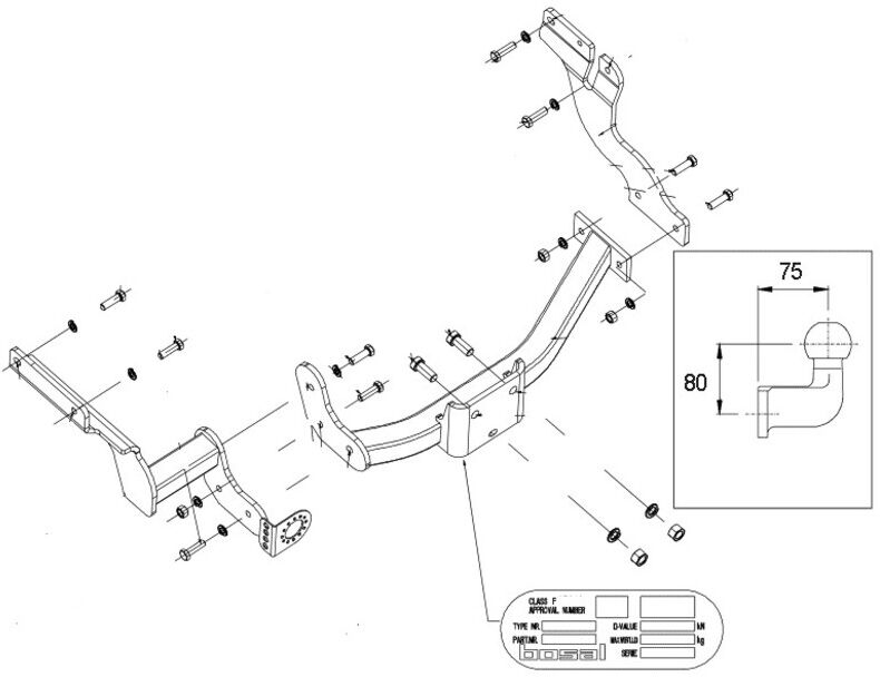 Attelage Ford Transit Connect / Tourneo Connect (07/02-03/09) Standard