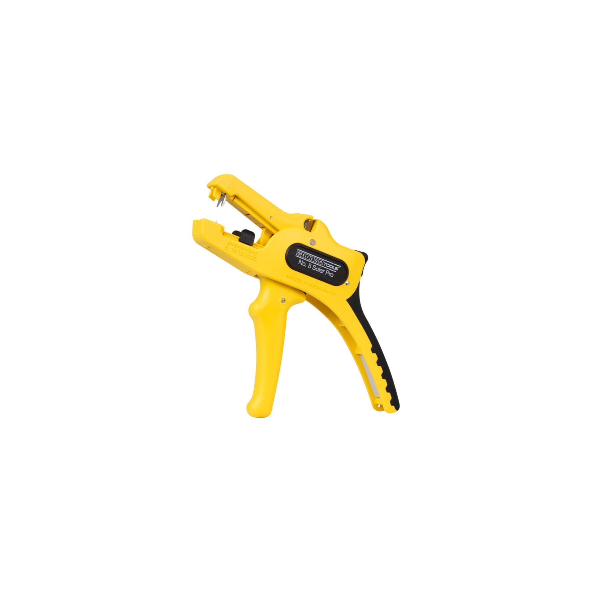 WEICON Abisolierzange No. 5 Solar Pro , zum Entmanteln und Abisolieren gängiger Photovoltaik-Kabel mit einem Querschnitt von 1,5 - 10 mm² (10067897)