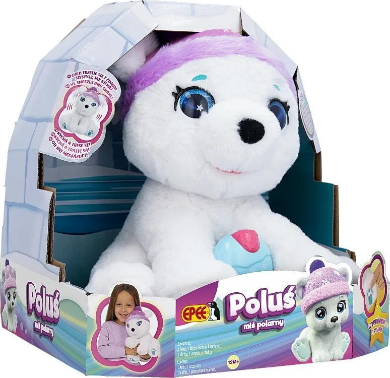 Epee Polus interactieve pluche ijsbeer, 24 cm