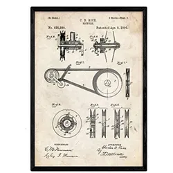 POSTER Fahrrad-Patententwurf A3 Rahmenlos