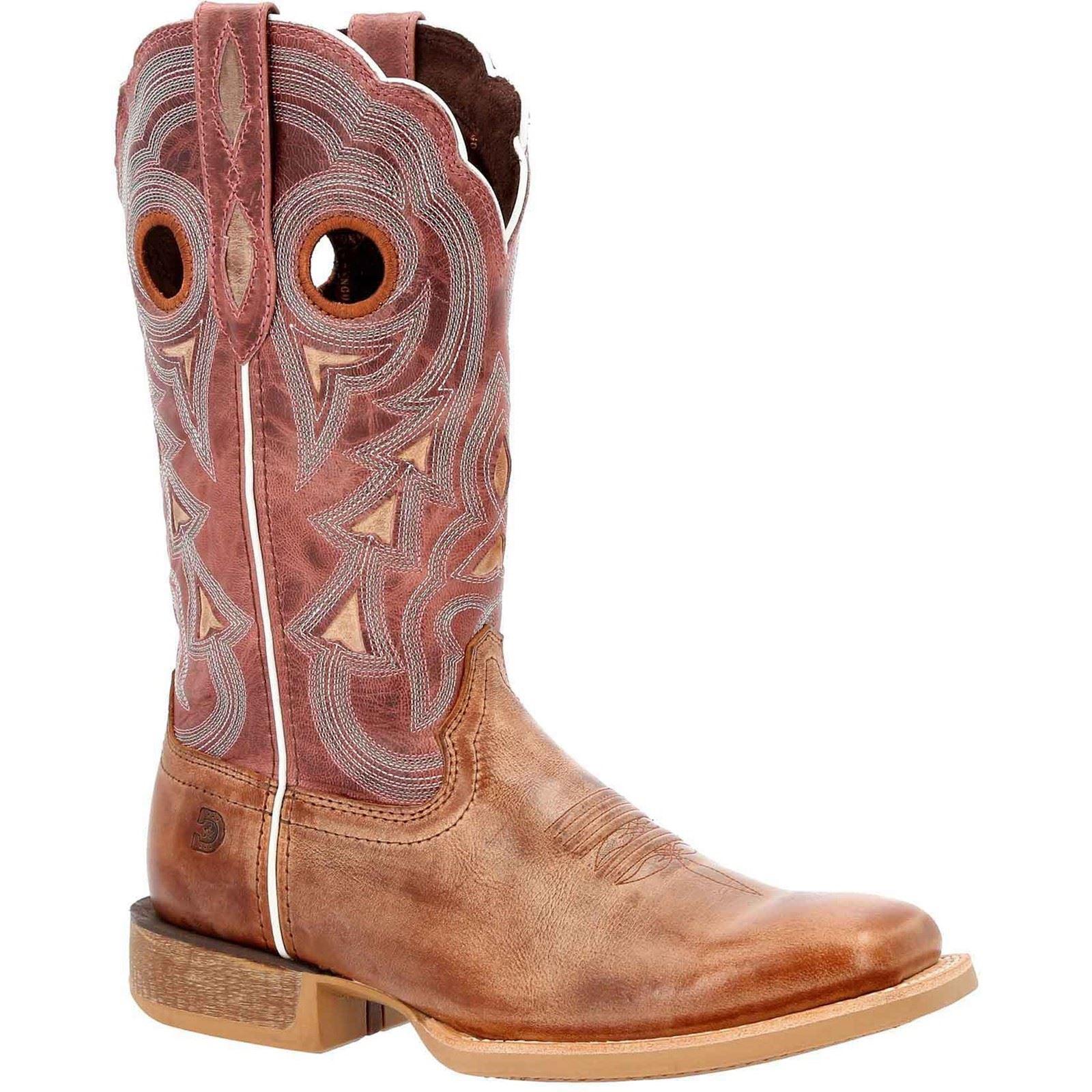 Durango Lady Rebel Pro Leder Damen Stiefel in Staubbraun/Himmelblau