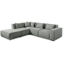 filippo Ecksofa Malta Stoff Grau