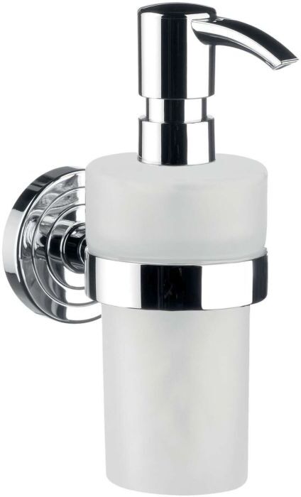 Emco Polo Seifenspender 072100102 chrom, Behälter Kunststoff weiß, Dosierpumpe Kunststoff, 245ml
