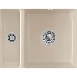 Villeroy und Boch Unterbauspüle 675802AM mit Ablaufgarnitur und Exzenterbetätigung, Almond