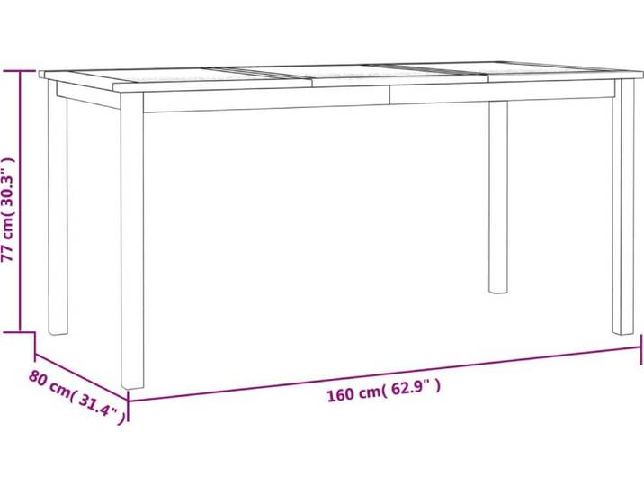 vidaXL 7-tlg. Garten-Essgruppe Massivholz Teak