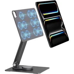 smart things sNaps 11" Tischständer mit Smart Connector Lademöglichkeit, Tablet Halterung, Grau