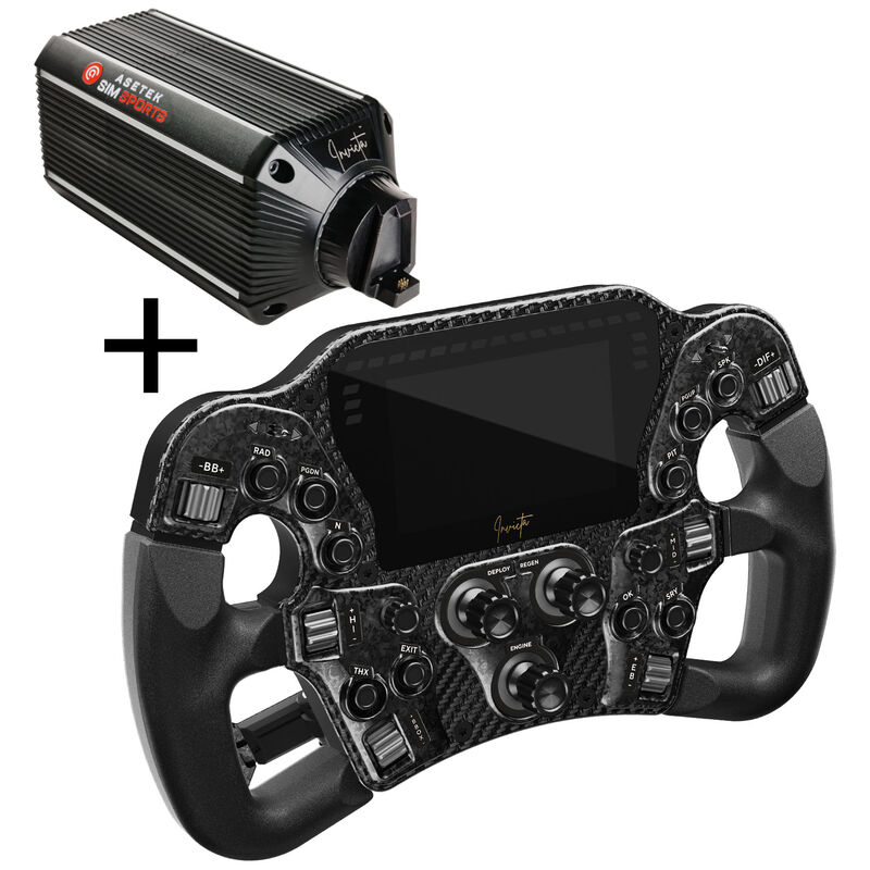 Asetek SimSports Invicta Formula Lenkrad - schwarz + The Invicta Wheelbase (27 Nm)