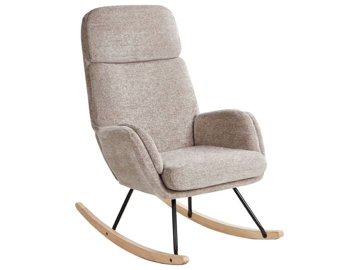 Fauteuil à bascule tissu taupe