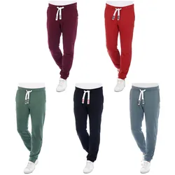 riverso Jogginghose Herren Baumwolle lang RIVLino Regular Fit - Black-Formular Red - M