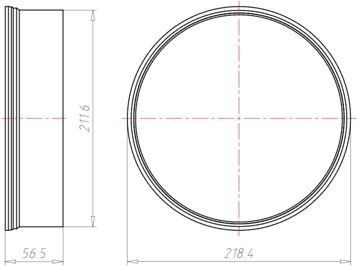 Kaiser Verlängerungsring 1282-50 Einbauhöhe 50mm)