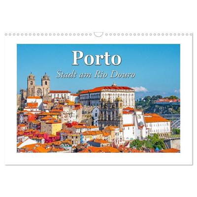 Porto - Stadt am Rio Douro (Wandkalender 2027 DIN A3 quer), CALVENDO Monatskalender