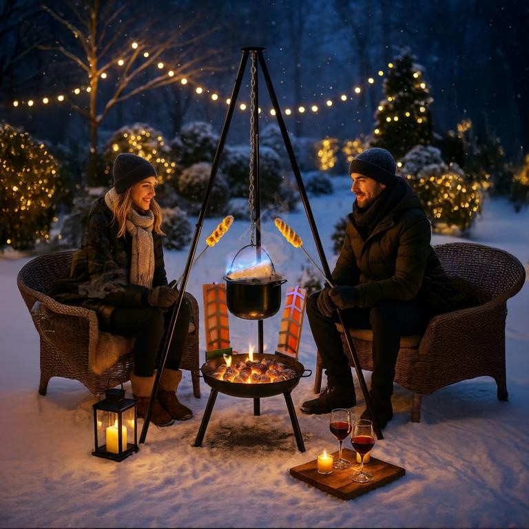 WESTERHOLTJ Multi-Grillset Oslo 6in1 Winter Edition Feuerschale, Spieße, Emailletopf, Flammlachsbretter uvm. 16985120