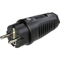 PC Electric 0522-ss Schutzkontaktstecker Vollgummi Schwarz IP54