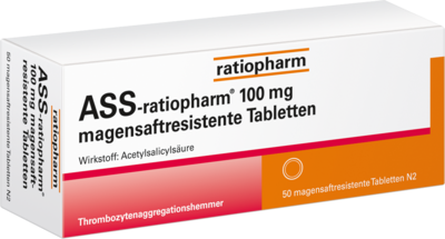 ratiopharm GmbH ASS-ratiopharm PROTECT 100 mg magensaftr.Tabletten (bisher: ASS-ratiopharm 100 mg) 50 st 12587482