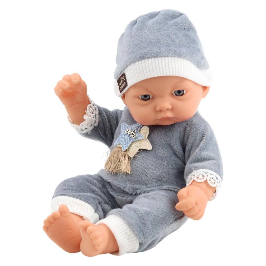 Lean Toys Lean Babypuppe Im Grauen Pyjama Mit Sternenmütze (67992628)