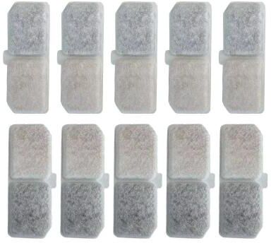 Inspired Finds Activated Carbon Replacement Filters & Sponge Set For Stainless Steel Cat Water Fountains 10pcs