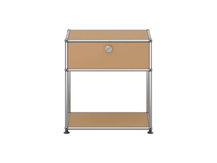 USM Haller Nachtkastel M54 beige 1 Klapptür oben ohne Schloss 52.3x56.5x37.3 cm
