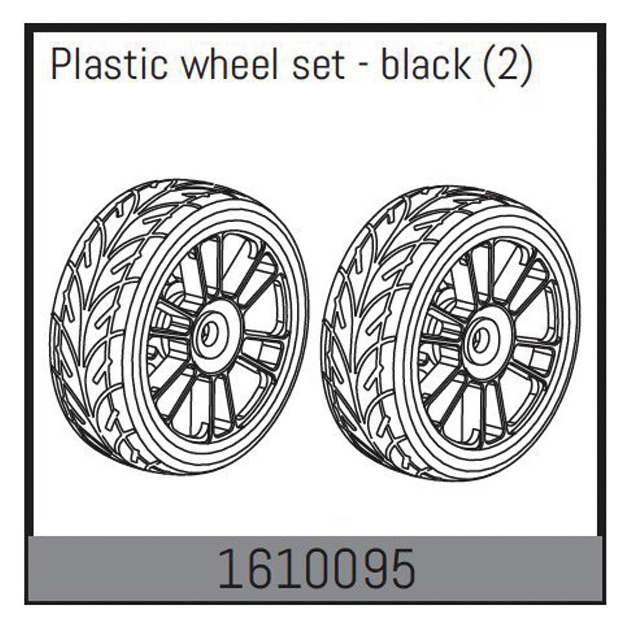 Absima plastic wheel set - black (2) (1610095)