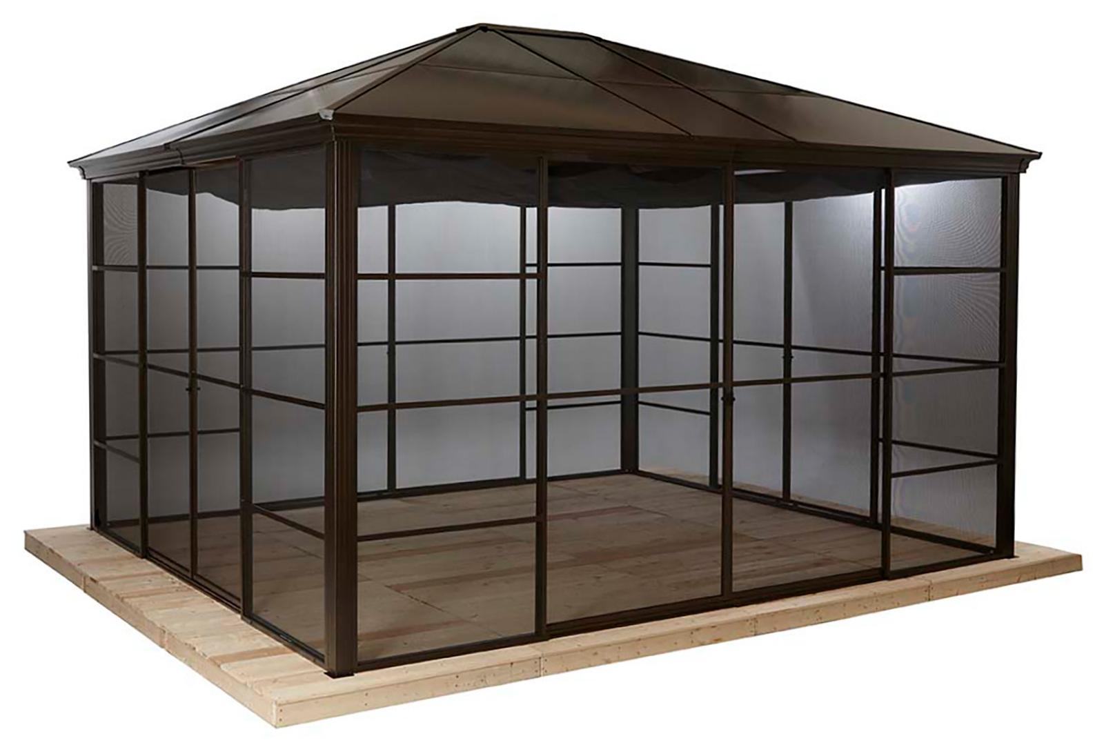 Sojag Castel 1214 Metall Pavillon mit Seitenteilen 4x4 m