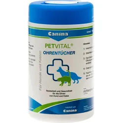 Petvital Feuchttücher für Ohren 120 ST