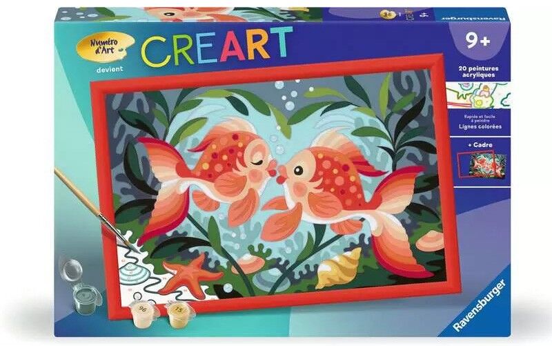 CreArt Kids 31x21cm : Bisous de poissons - Ravensburger