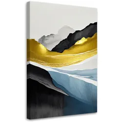 LEINWANDBILD Abstrakter Berg Gold 60x90cm