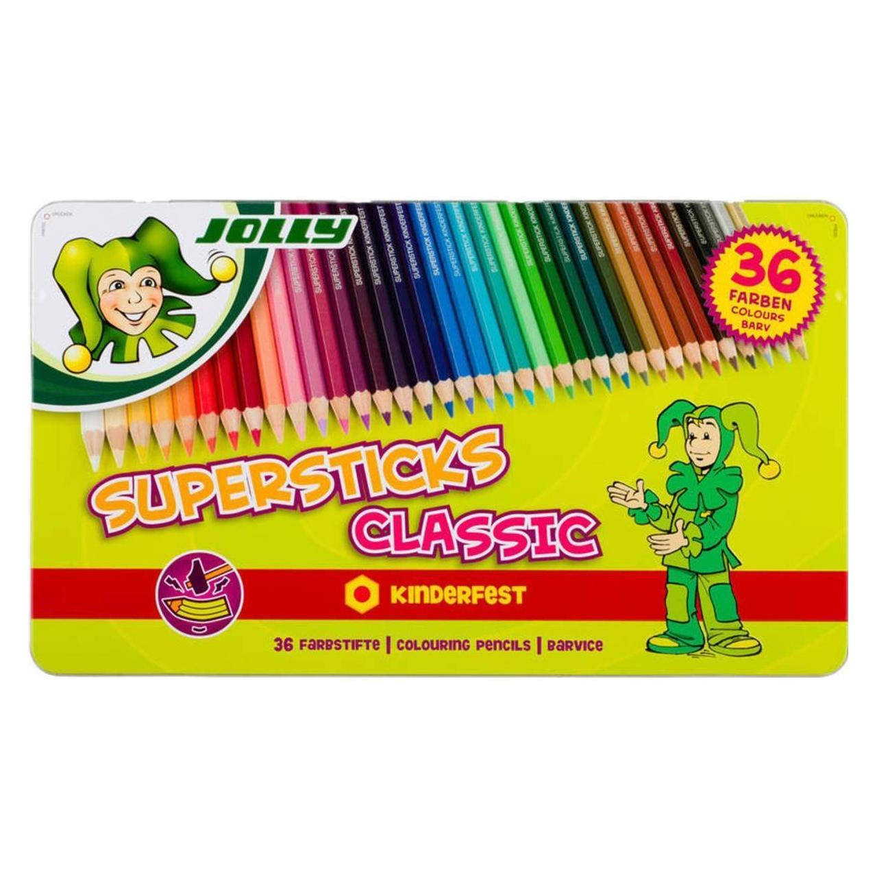 Jolly 36 SUPERSTICKS CLASSIC KINDERFEST Buntstifte farbsortiert (36x) (3000-0334)