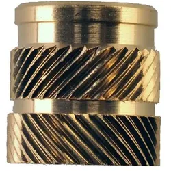 RS PRO, Muttern + Unterlegscheiben, Gewindeeinsatz Messing, M4 x 8.2mm, Flansch-Ø 6.3m (M4)