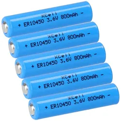 5x XCell Lithium 3,6V Batterie ER10450 AAA - Zelle