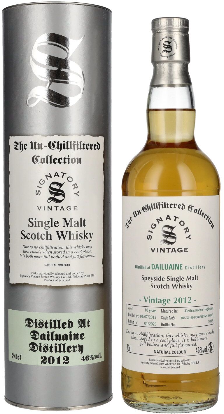 Signatory Vintage DAILUAINE 10 Years Old The Un-Chillfiltered 2012 46% Vol. 0,7l in Geschenkbox