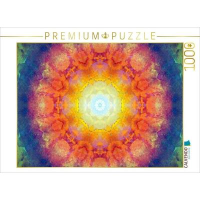 CALVENDO Puzzle Blüten Mandala des Lichts | 1000 Teile Lege-Größe 64x48cm Foto-Puzzle für glückliche Stunden